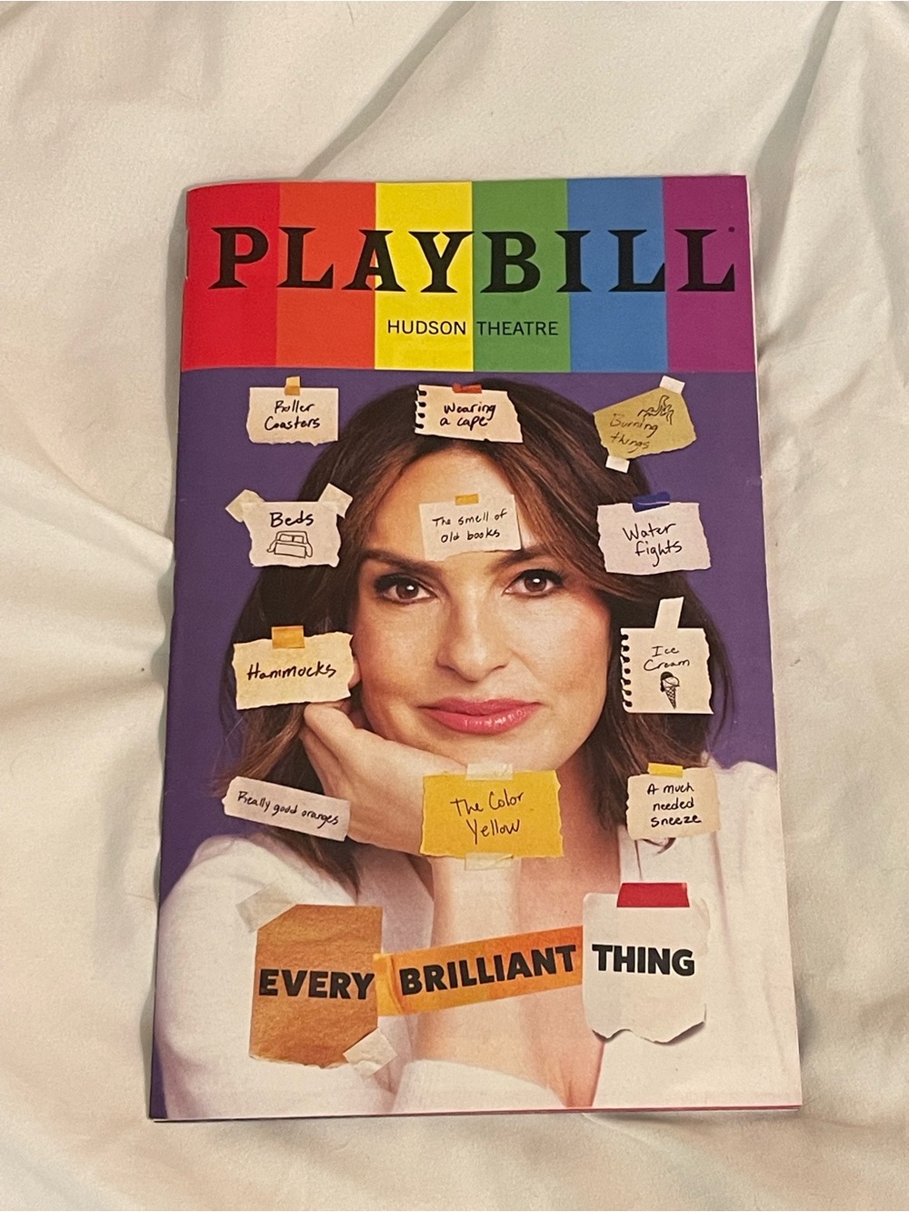 Every Brilliant Thing Mariska Hargitay Pride Playbill